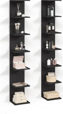 Immagine prodotto di Libreria da parete Livinity Vesuvio Nero 30 x 190 cm aperto, Model 58777