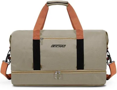 Produktbild von 32,2-Liter-Sporttasche für Herren mit Schuhfach – Wasserdichte Canvas-Weekender-Tasche