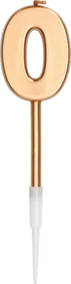 Produktbild von Zahlenkerze am Stab gold 0