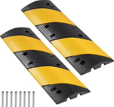 Zdjęcie produktu dla Mostek kablowy VEVOR 100 cm, nośność 9979 kg, 2-kanałowe gumowe zabezpieczenie przed przejechaniem, zabezpieczenie przed potknięciem, osłony podłogowe, do obszarów z wysokimi progami, dom, biuro, magazyn, opakowanie 2 szt