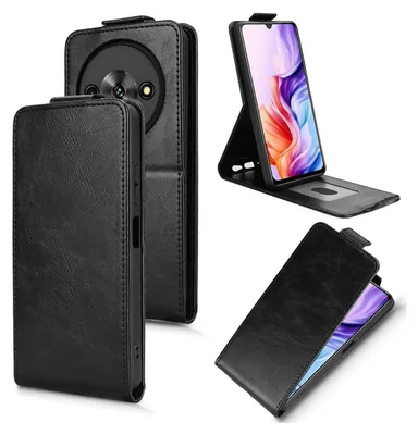 Obrázok produktu pre Pre ZTE Blade A76 5G Magnetic Vertical Flip Leatherette Protective Cover Black
