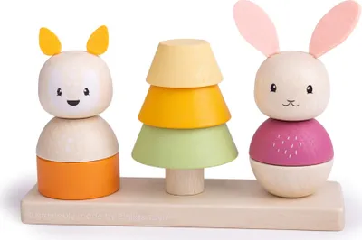 Produktbild von BigJigs Holz Stapelspielzeug Wald100% nachhaltig