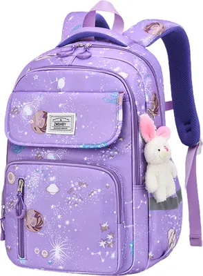 Produktbild von Schulrucksack mit mehreren Taschen, verstellbaren Trägern, bedruckt, große Kapazität, starke Tragfähigkeit, Aufbewahrung von Büchern und Schrein, wasserdicht, für Teenager und Mädchen, lässiger Tagesrucksack, Studentenbedarf