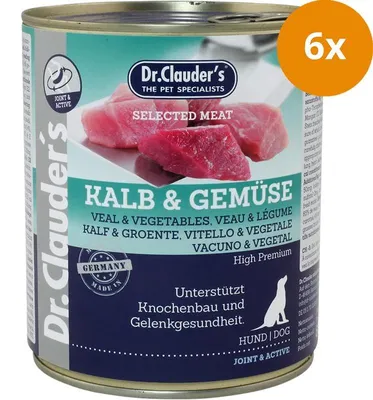 Produktbild von Dr.Clauder‘s Selected Meat Kalb & Gemüse, Adult, jede Rasse, Kalbsfleisch, Gemüse, 800 g