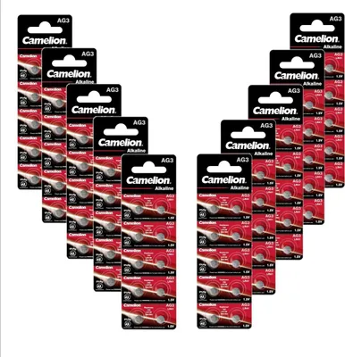 Produktbild von 100 Stück Camelion Knopfzelle, Uhren-Batterie LR41 AG3 (10x 10er Blister)