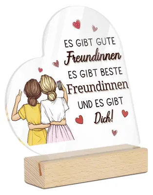 Produktbild von Acryl Tischdeko Freundschaft Spruch Geschenk für Beste Freundin Geburtstag Freundschaftsgeschenk
