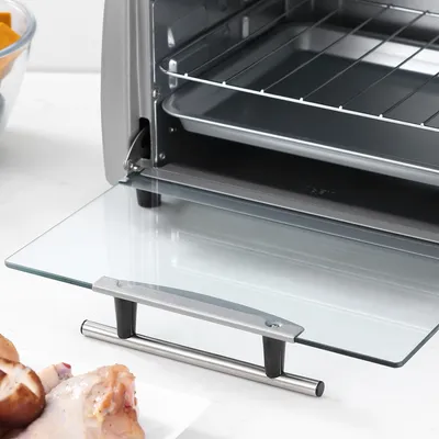 Produktbild von HOMCOM Mini Backofen 10 Liter 750W Kleiner Elektrobackofen, Silber