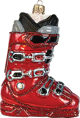 Produktbild von Christbaumschmuck Glas Skischuhe 8cm rot