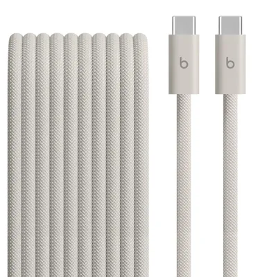 Image de Câble tressé USB-C vers USB-C Beats, 240 W, longueur 3 mètres, compatible avec la charge rapide, durable et de haute qualité