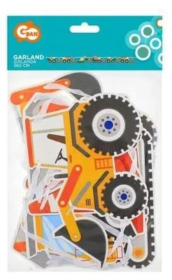 Obrázek produktu pro Párty girlanda papírová - stavba - staveniště - 360 cm