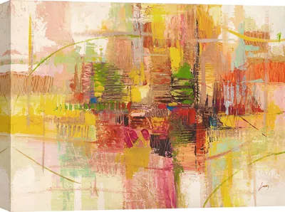 Immagine prodotto di Quadro astratto moderno su tela - Lucas, Estate - 80x60 cm