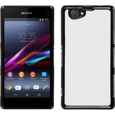 Produktbild von PhoneNatic Case kompatibel mit Sony Xperia Z1 Compact - Hülle weiß Lederoptik Hard-case + 2 Schutzfolien