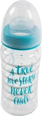 Immagine prodotto di Biberon Poupy Poupy in vetro puro e naturale per neonati, 230 ml, con collo largo e tettarella in silicone.