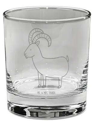 Produktbild von Mr. & Mrs. Panda Glas Sternzeichen Steinbock - Transparent - Geschenk, Ziege, Gin, Longdrinkglas, Tumbler, Bock, Aszendent, Cocktailglas, Geburtstag Januar, Dezember