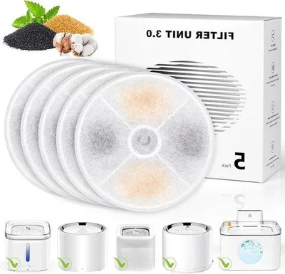 Produktbild von Wasserfilter für Trinkbrunnen 5-teilig mit Harz und Aktivkohle