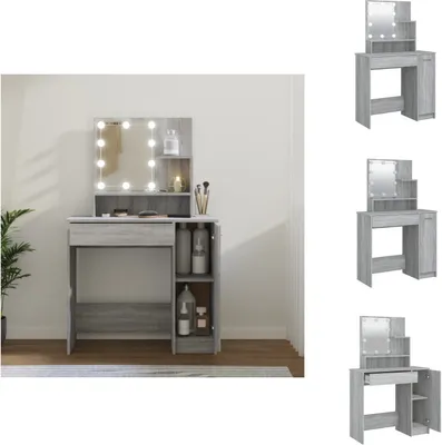 Obrázok produktu pre vidaXL Toaletný stolík s LED diódou Sonoma 86,5x35x136 cm - Toaletné stolíky
