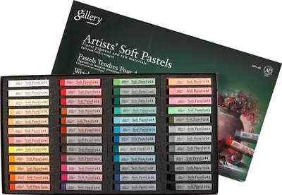 Immagine prodotto di Gallery - pastelli morbidi per artisti, set premium, 1 cm, colori assortiti, 48 colori assortiti.