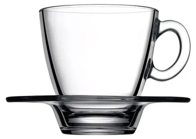 Kaffeeset 6 Tassen 220 ml Glas Transparent