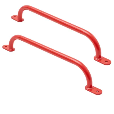 Image de TRIBECCO Prises d'escalade pour aire de jeux, structure d'escalade, lit surélevé & mur d'escalade intérieur (550 mm rouge, 2 pièces)
