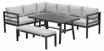 Produktbild von Garden Impressions Bleco II Lounge-Dining Set - carbon black / desert sand