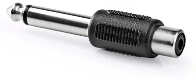 Immagine prodotto di Adattatore audio mono | 6,35 mm Hane | RCA Hona | Nickel Platerad | Rak | ABS | Svart | 1 st. | Serratura