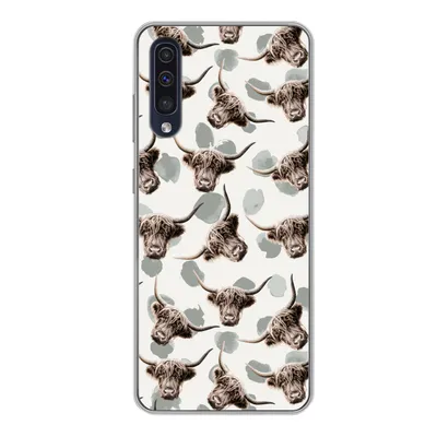 Produktbild von MuchoWow® Handyhülle Schutzhülle Hülle für Samsung Galaxy A50 Kuh - Schottischer Highlander - Tiere Silikon Softcase Handy Hülle - Mobiltelefonhülle