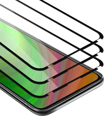 Produktbild von Cadorabo 3x Vollbild Panzer Folie für Asus ZenFone 7 Schutzfolie in Schwarz Tempered Display-Schutzglas