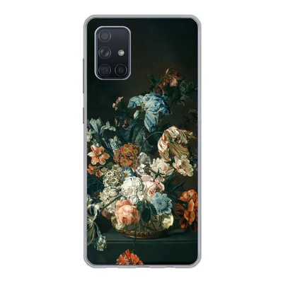 Produktbild von MuchoWow® Handyhülle Schutzhülle Hülle für Samsung Galaxy A51 Stilleben mit Blumen - Alte Meister - Kunst Silikon Softcase Handy Hülle - Schutzabdeckung