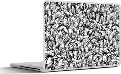 Produktbild von MuchoWow® Laptop Aufkleber Sticker Cover Blumen - Zentangle - Muster 30x22 cm - Laptop-Sticker