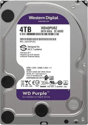 Produktbild von WD Purple™-Festplatte für Überwachungssysteme 4 TB, 3.5 Zoll, SATA 6 Gbit/s