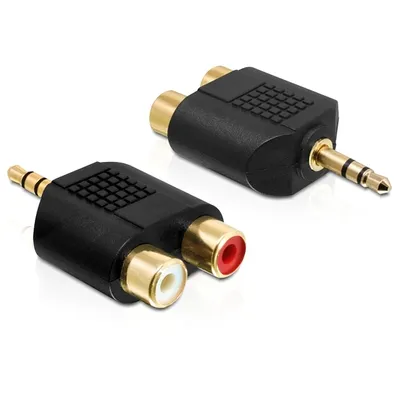 Produktbild von DeLOCK 65365, 3.5mm, 2xRCA, Schwarz