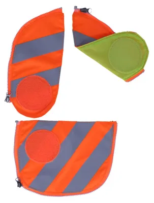 Produktbild von ergobag Zip-Tasche Schulranzen-Zubehör Reflector Stripes Safety Set (Für Packs / Cubos / Cubo Lights Ab 2019 / 2020) Orange