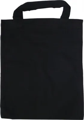 Produktbild von 40 Baumwolltasche Mini schwarz 22x26 kurzer Henkel