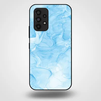 Produktbild von Smartphonica Handyhülle für Samsung Galaxy A53 5G mit Marmordruck - TPU-Hülle mit Marmor-Design - Hellblau