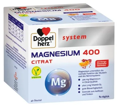 Image de Doppelherz Magnesium 400 Citrat system granulés 40 pc
