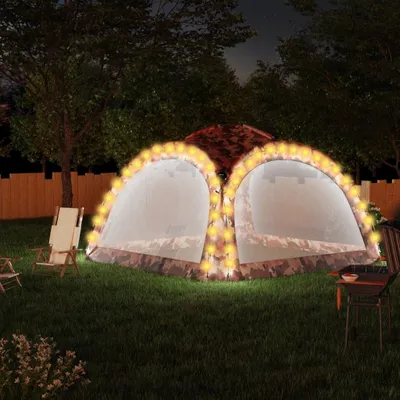 Produktbild von "2026 Promotion" Partyzelt mit LED und 4 Seitenwänden 3,6x3,6x2,3 m Tarnfarben - Pavillons & Partyzelte CC32627