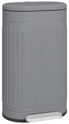 Productafbeelding van Pedaalemmer van 30 liter met deksel, uitneembare binnenemmer, softclose-functie, 36,5 x 31,2 x 60,8 cm, grijs