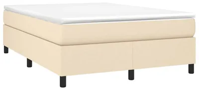 Produktbild von vidaXL Boxspringbettgestell Creme 140x190 cm Stoff