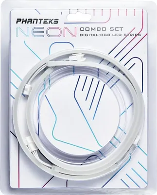 Produktbild von PHANTEKS Neon D-RGB LED-Strip 2er-Pack, 40 cm, weiß, RGB adressierbar