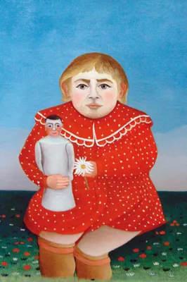 Obrázek produktu pro Henri Rousseau Art Print Obraz - Dívka s panenkou, 1905 (120 x 80 cm)