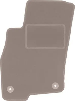 Produktbild von Fahrerfußmatte Velours beige passend für Fiat Grande Punto (2005-2009, Schrägheck) – mit Befestigungen – passgenau