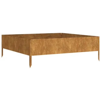 Immagine prodotto di Fioriera Rialzata da Giardino 100x100x33,5 cm in Acciaio Corten