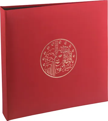Obrázok produktu pre Album na mince Exacompta 96105E Bordeaux red 24,5x25cm z imitácie kože na 215 mincí