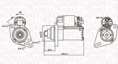 Produktbild von MAGNETI MARELLI 063721294010 Starter Anlasser 1,1kW für VW Golf V Schrägheck (1K1) 12V