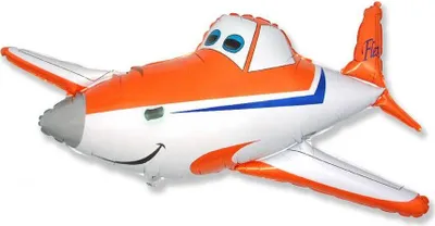 Produktbild von Folienballon 24" FX ""Lächelndes Flugzeug"" 1 Stk