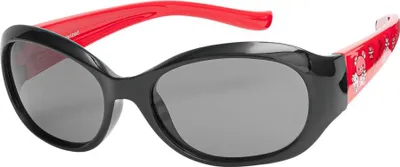 Produktbild von City Sonnen Brille Mädchen Kinder UV Schutz 400 Retro Modern Blümchen Desgine 30454 Schwarz-Rot