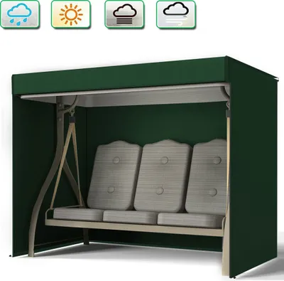 Zdjęcie produktu dla 220x125x170cm pokrowiec ochronny na huśtawkę Hollywood wodoodporny pokrowiec na huśtawkę ogrodową, zielony