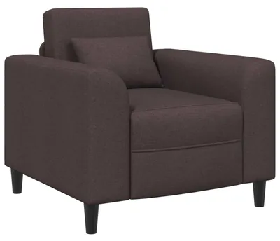 Image de vidaXL Fauteuil marron foncé Tissu