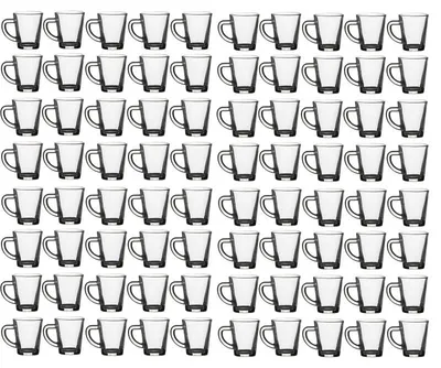 Image de Lot de 80 tasses espresso 7cl en verre transparent
