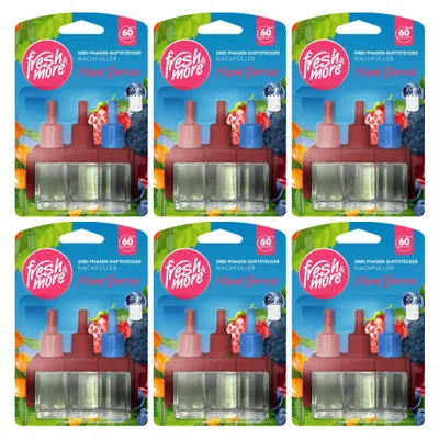 Produktbild von Fresh & More Nachfüllflakons 6x20ml - Kompatibel mit 3Volution, Mixed Berries